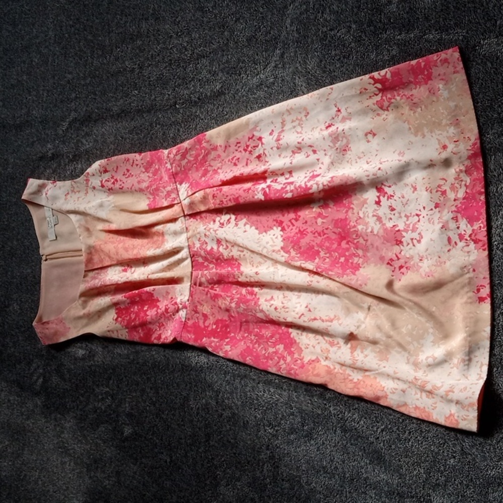 LOFT watercolor floral dress with pockets